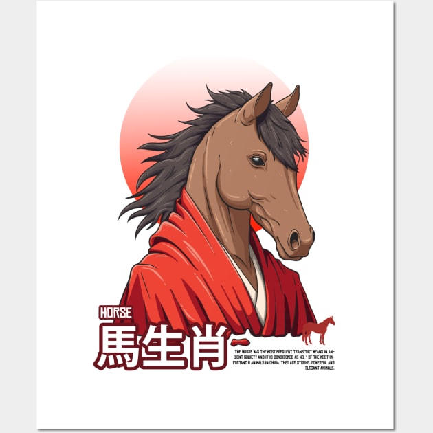 Horse chinese zodiac Wall Art by Wahyuwm48